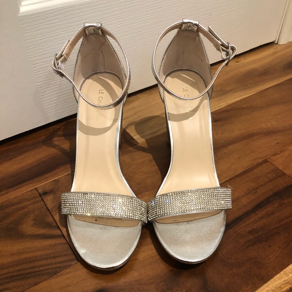 Silver Le Chateau Heels